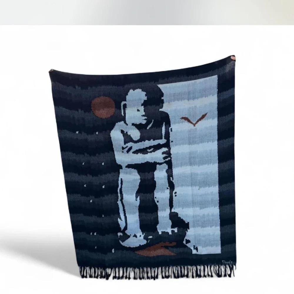 Narda's Rare wool boho handwoven wall hanging
